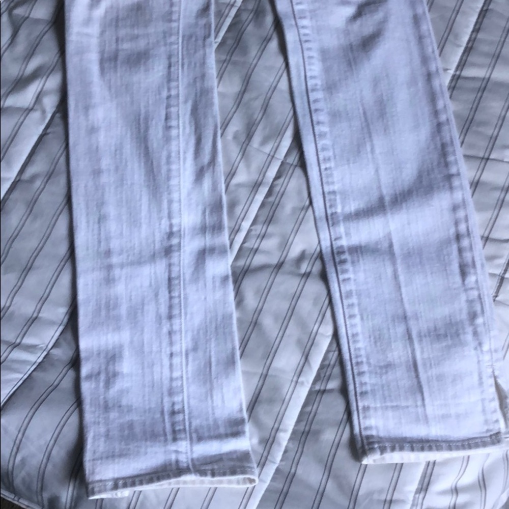 J Brand white jeans pencil split leg  EUC